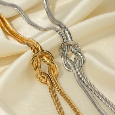 Double Layered Knot Choker Necklace - Que Joyitas