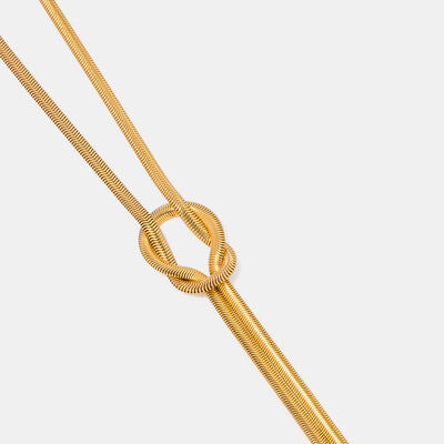 Double Layered Knot Choker Necklace - Que Joyitas