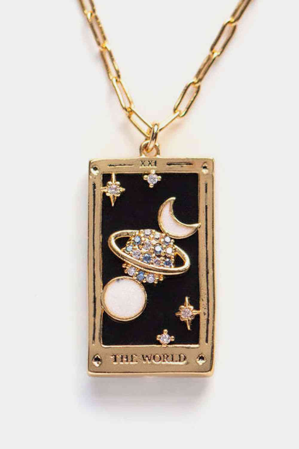 Tarot Card Lover Necklace - Que Joyitas