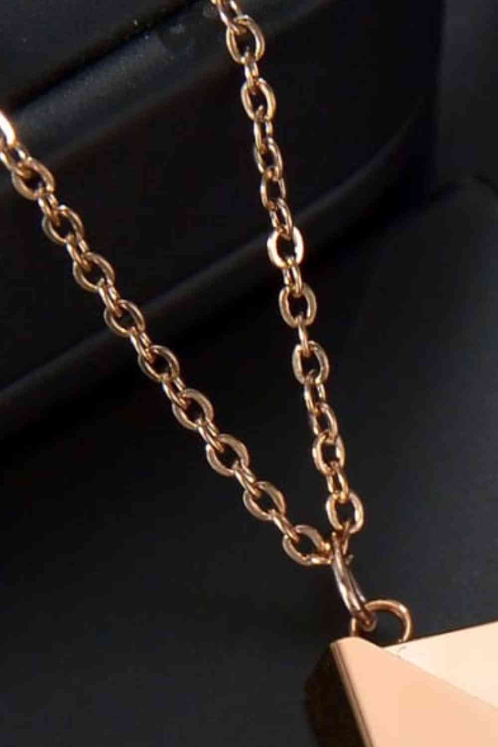 Envelope Love Message Pendant Stainless Steel Necklace - Que Joyitas