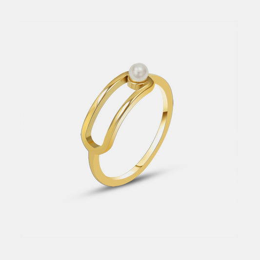 Pearl Titanium Steel Ring