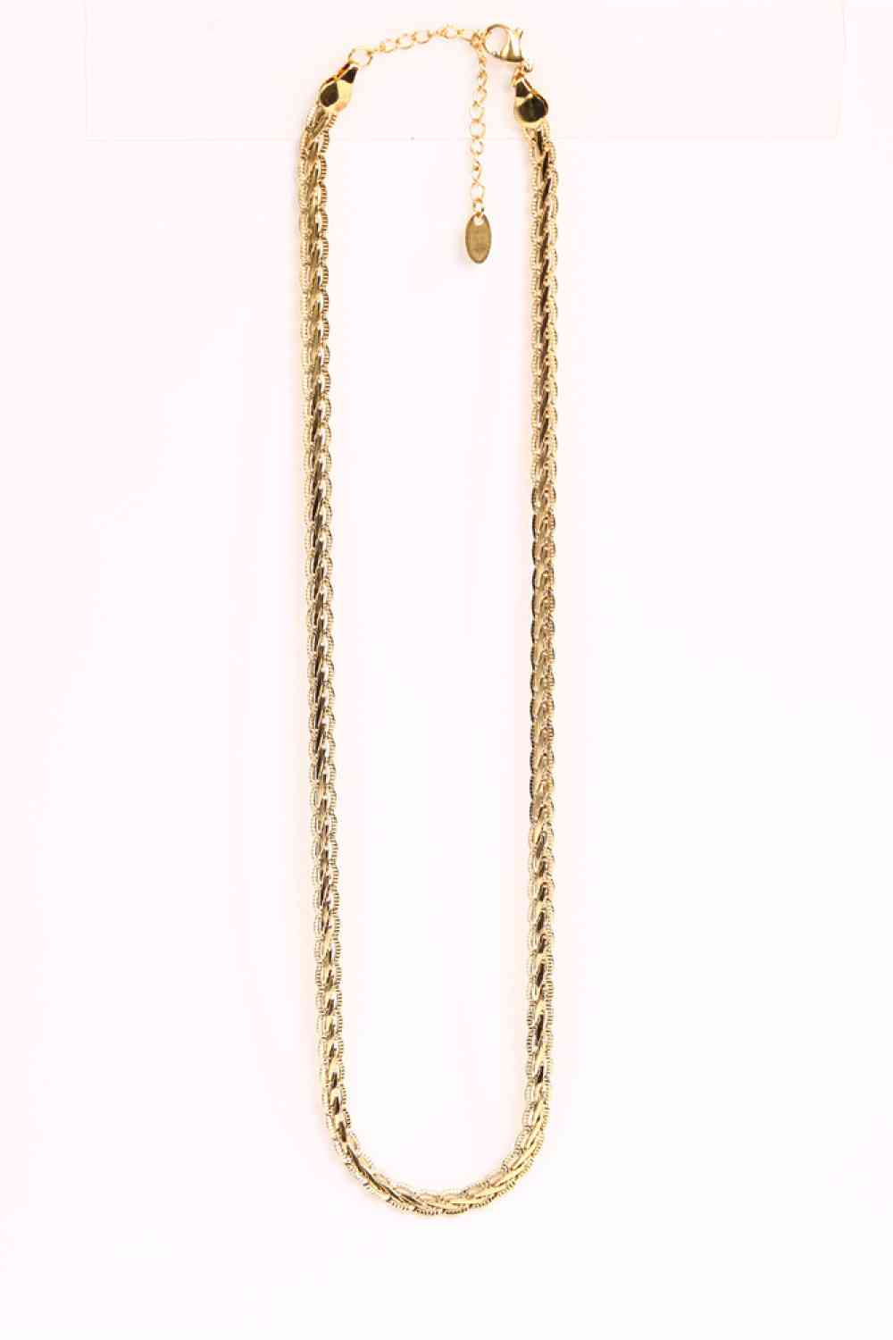 Braid Stainless Steel Necklace - Que Joyitas