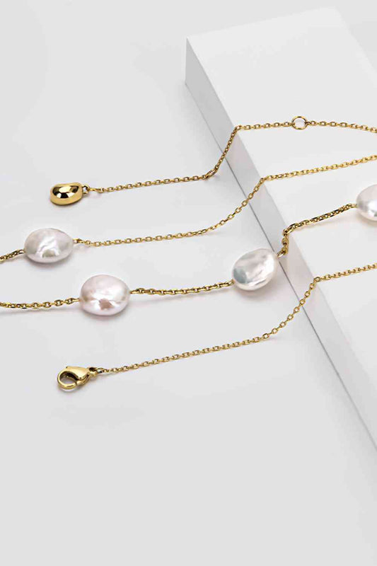 Five Freshwater Pearl Necklace - Que Joyitas