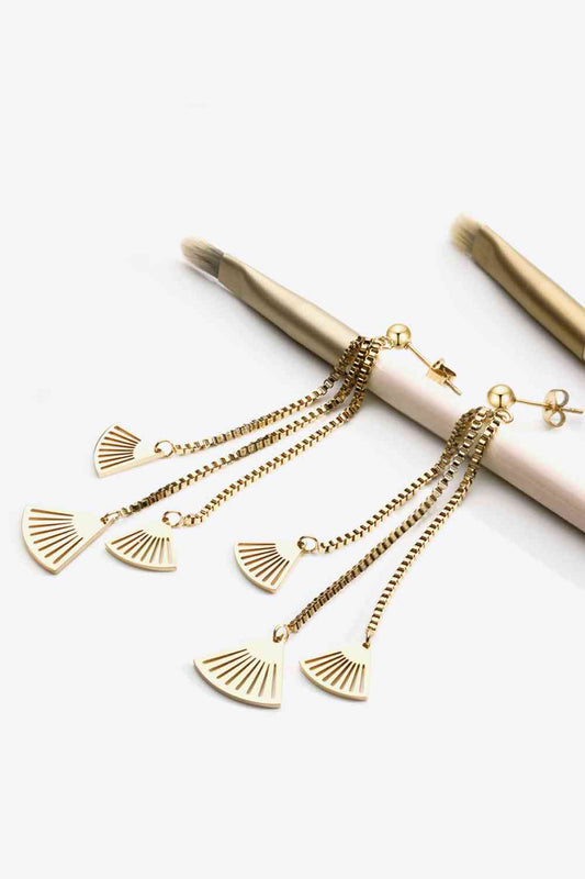 Emily Gold Fringe Earrings - Que Joyitas