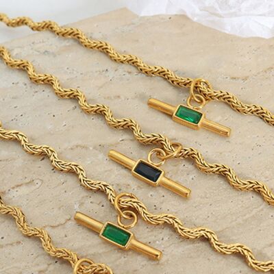 Bianca Trendy Gold Necklace - Que Joyitas