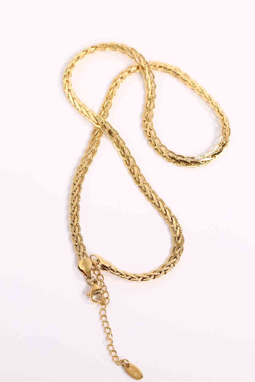 Braid Stainless Steel Necklace - Que Joyitas