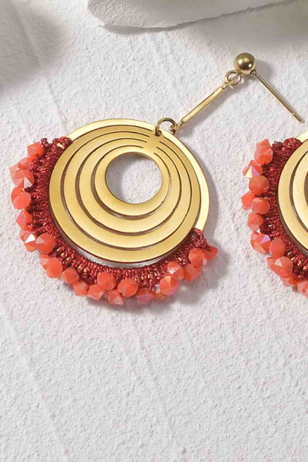 Timeless Beaded Drop Studs Earrings - Que Joyitas