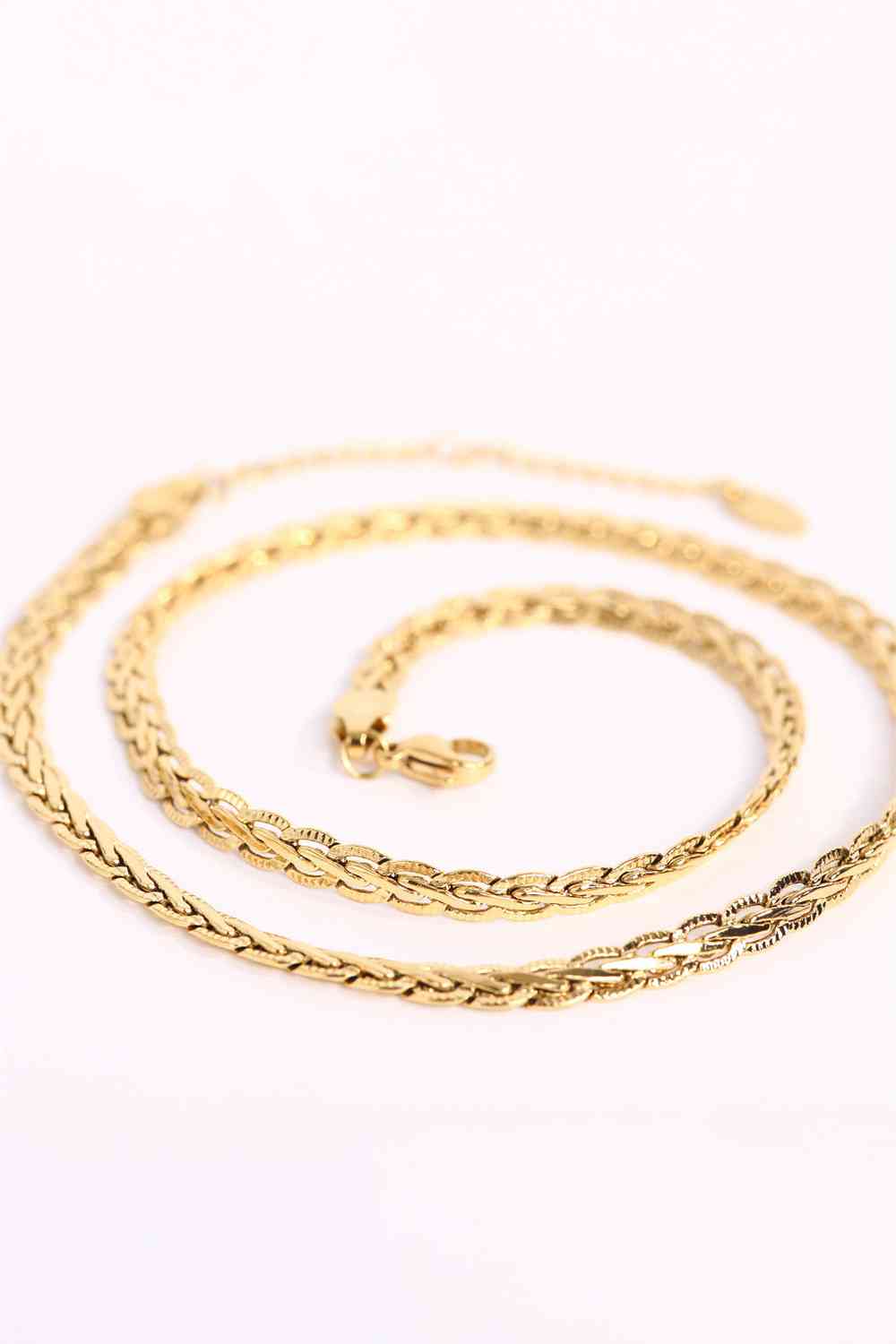 Braid Stainless Steel Necklace - Que Joyitas