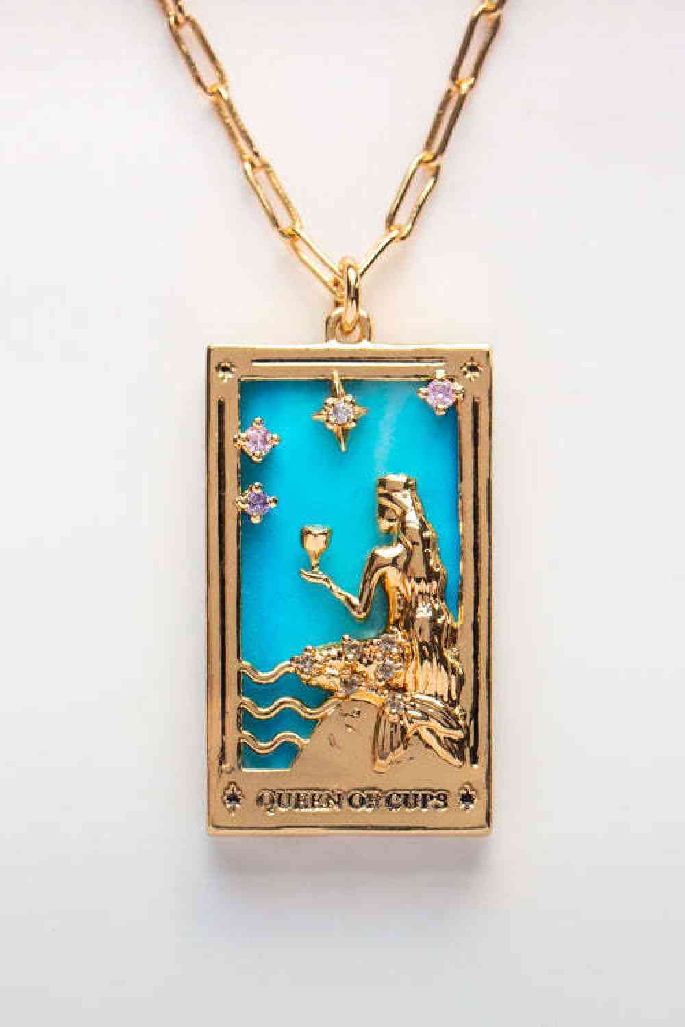 Tarot Card Lover Necklace - Que Joyitas