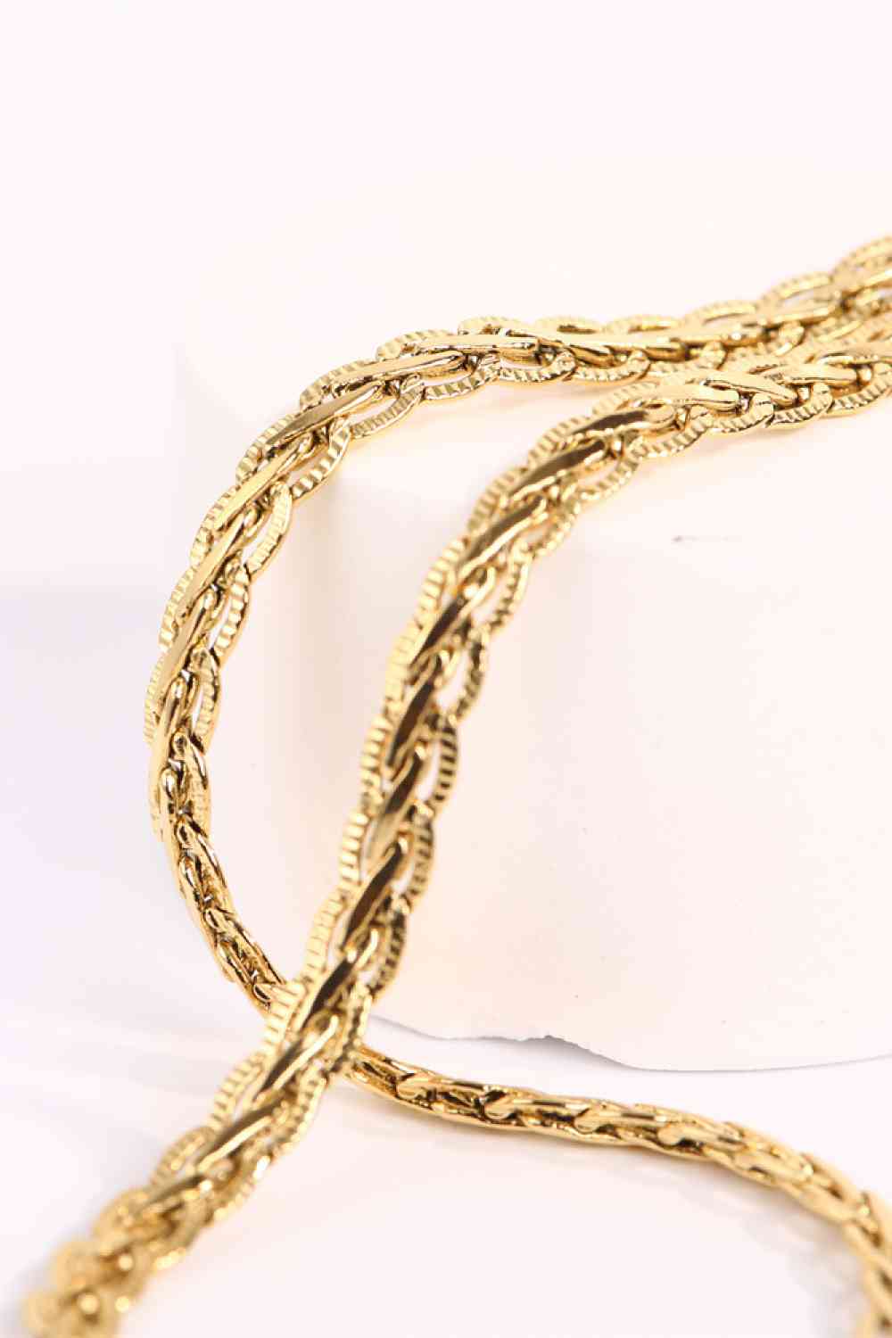 Braid Stainless Steel Necklace - Que Joyitas