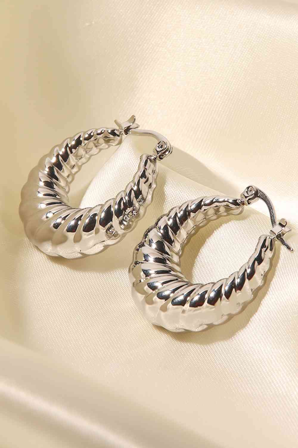 Danna Silver Hoop Earrings - Que Joyitas