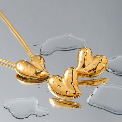 Heart Love Necklace - Que Joyitas