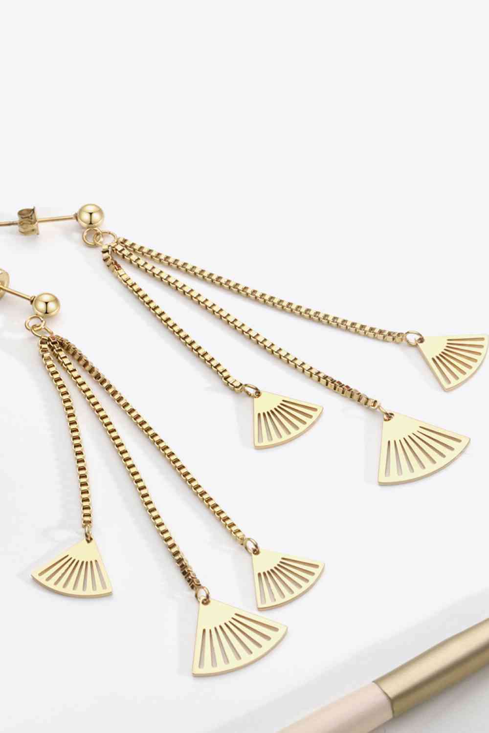 Emily Gold Fringe Earrings - Que Joyitas