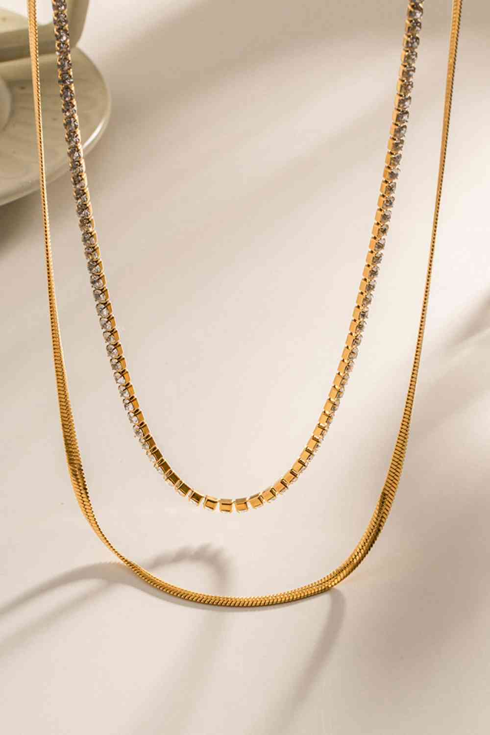 Viviana Double-Layered Gold Necklace - Que Joyitas