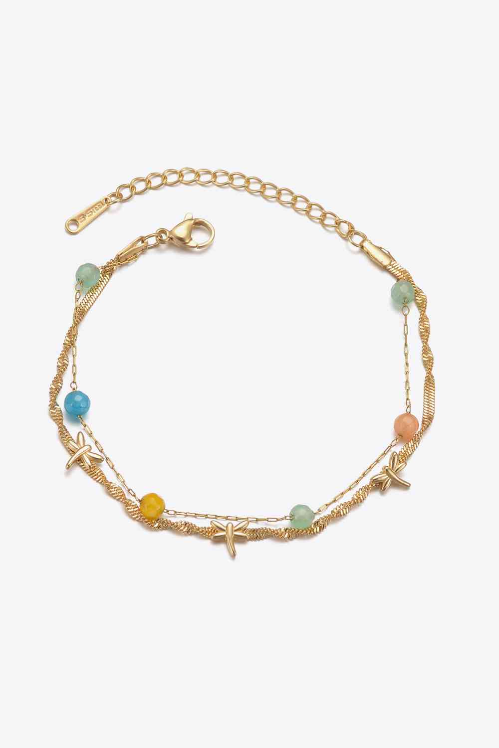 Dragonfly Double-Layered Stainless Steel Bracelet - Que Joyitas