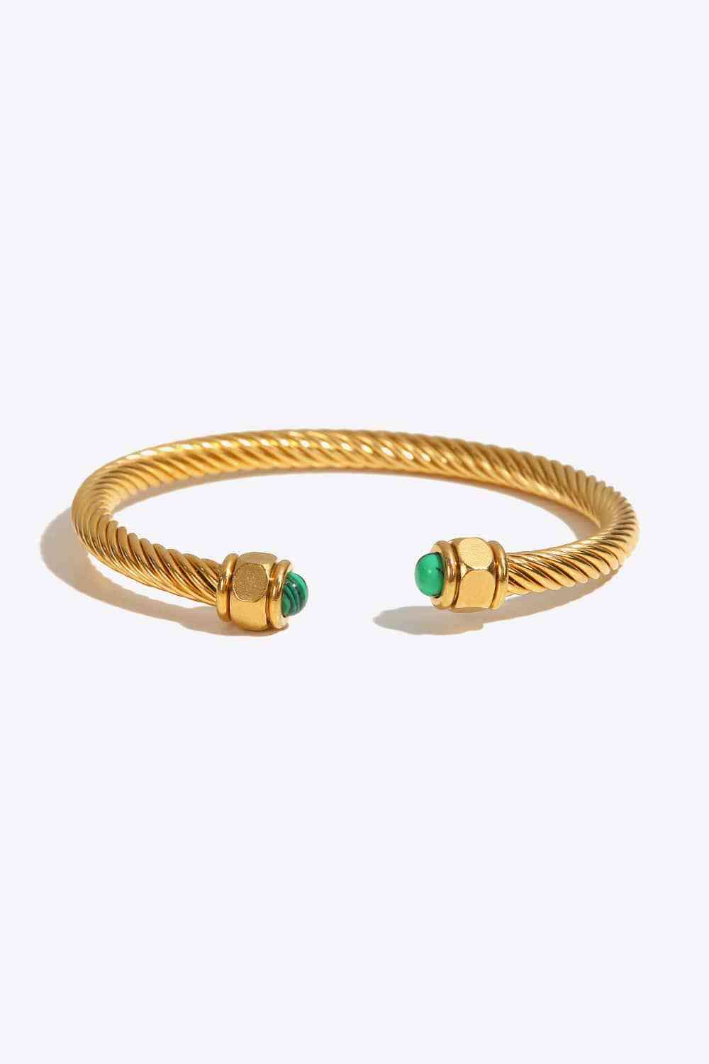 Twisted Gold Cuff Bracelet - Que Joyitas