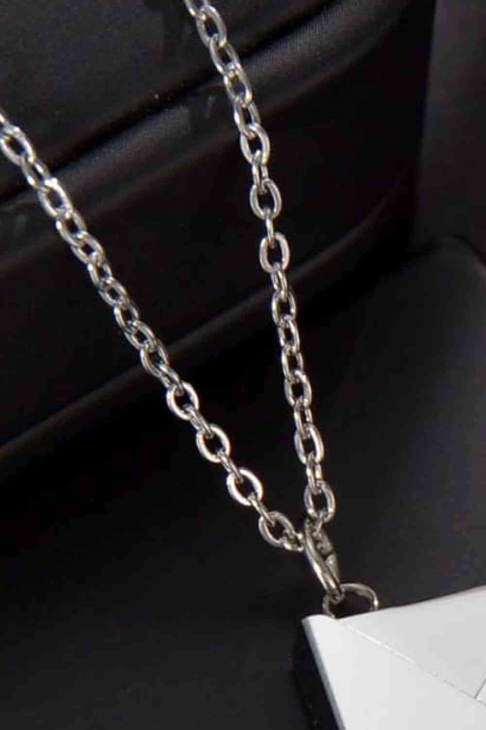 Envelope Love Message Pendant Stainless Steel Necklace - Que Joyitas