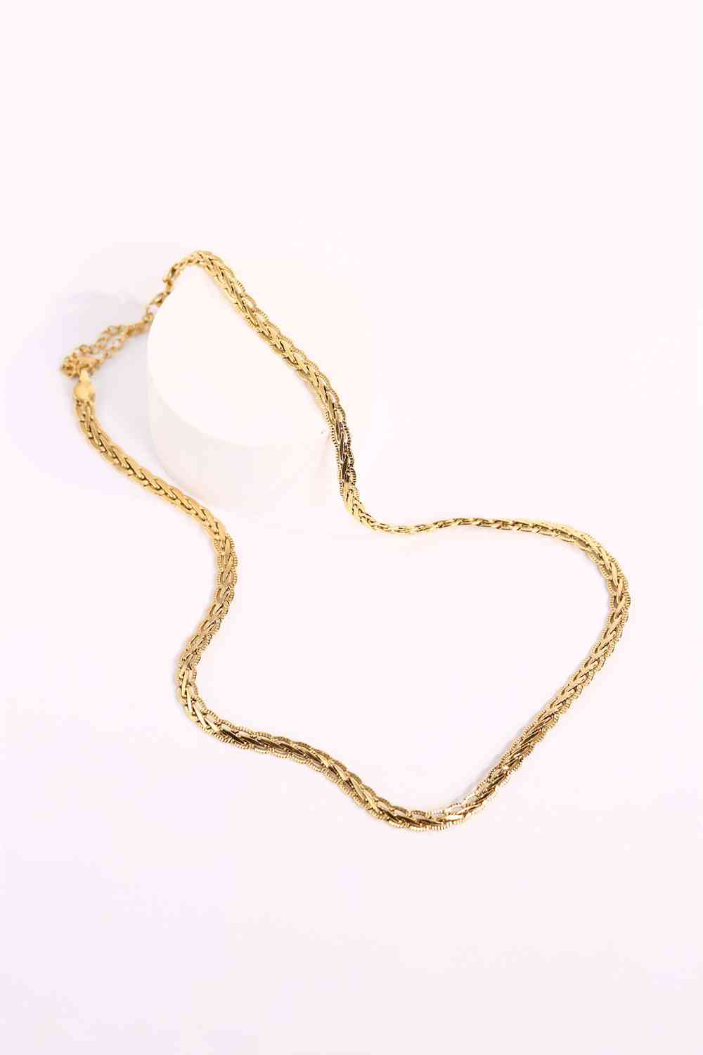 Braid Stainless Steel Necklace - Que Joyitas