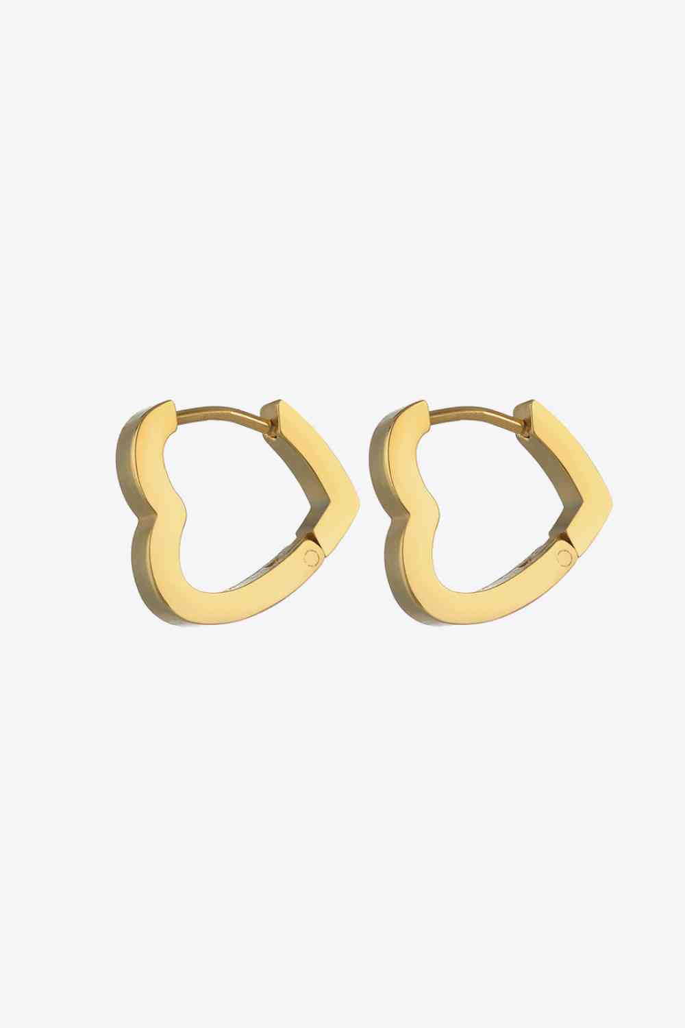 Love Lockdown Heart Huggies Stainless Steel Earrings - Que Joyitas