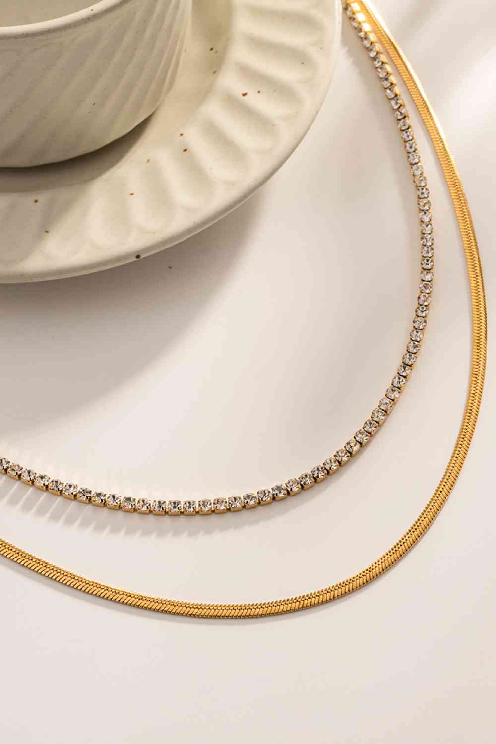 Viviana Double-Layered Gold Necklace - Que Joyitas