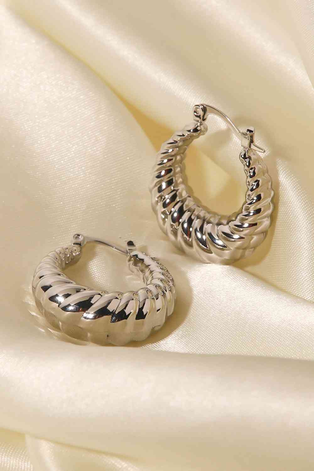 Danna Silver Hoop Earrings - Que Joyitas