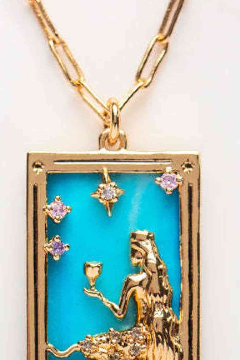 Tarot Card Lover Necklace - Que Joyitas