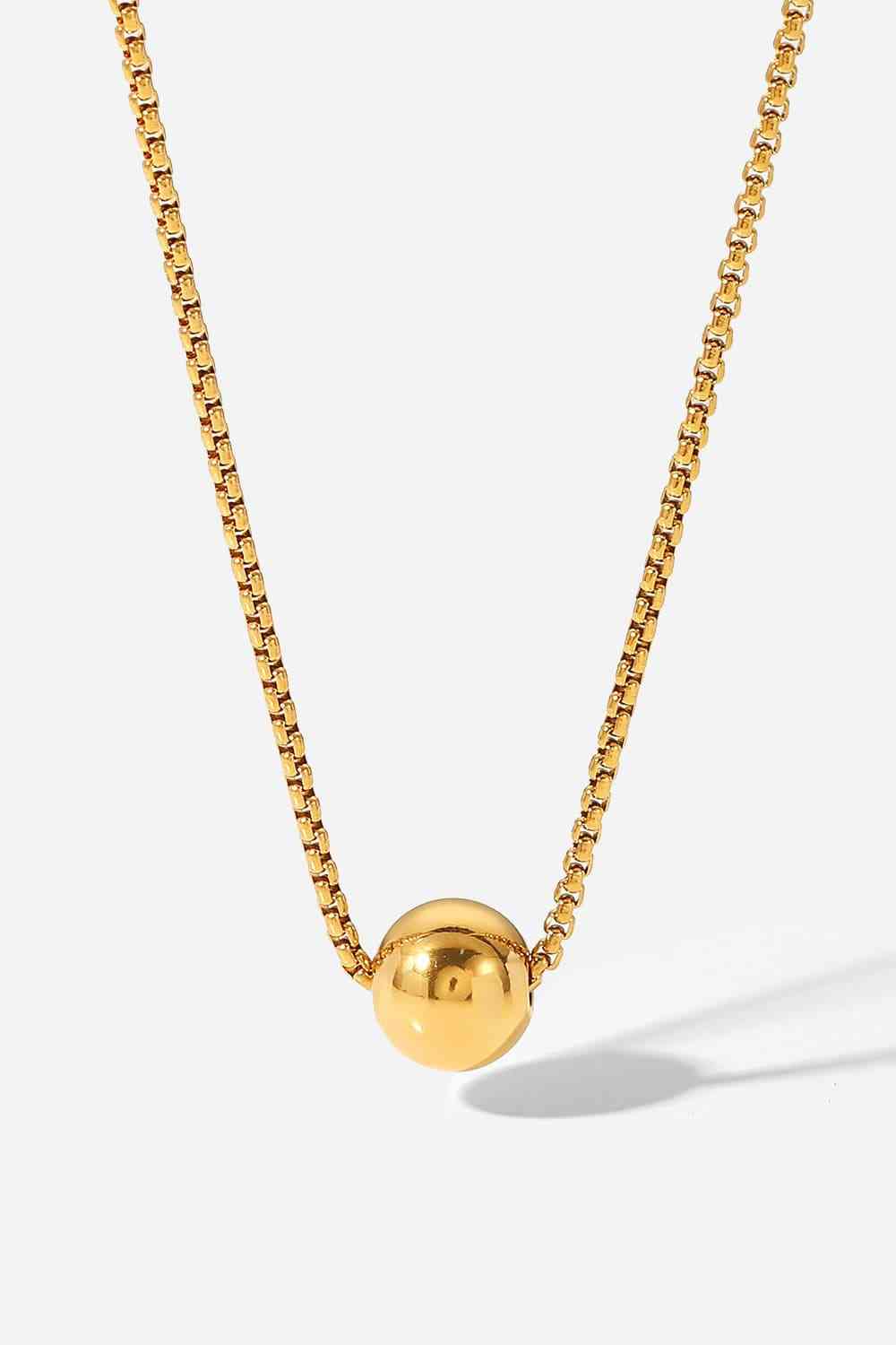 Thianna Ball Gold Necklace - Que Joyitas