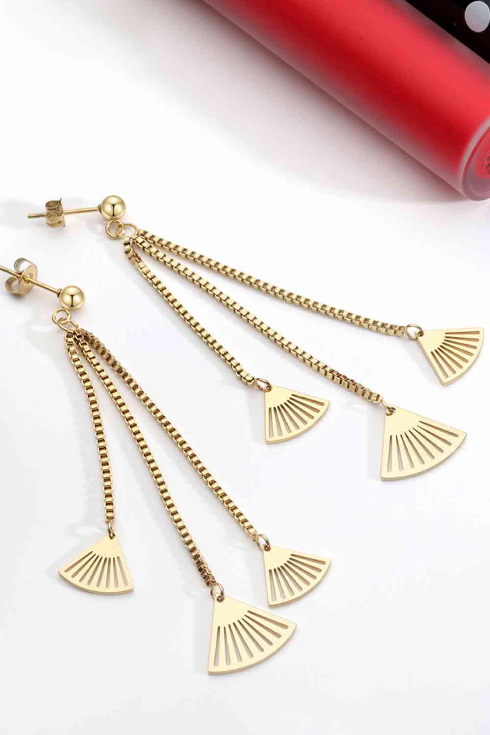 Emily Gold Fringe Earrings - Que Joyitas