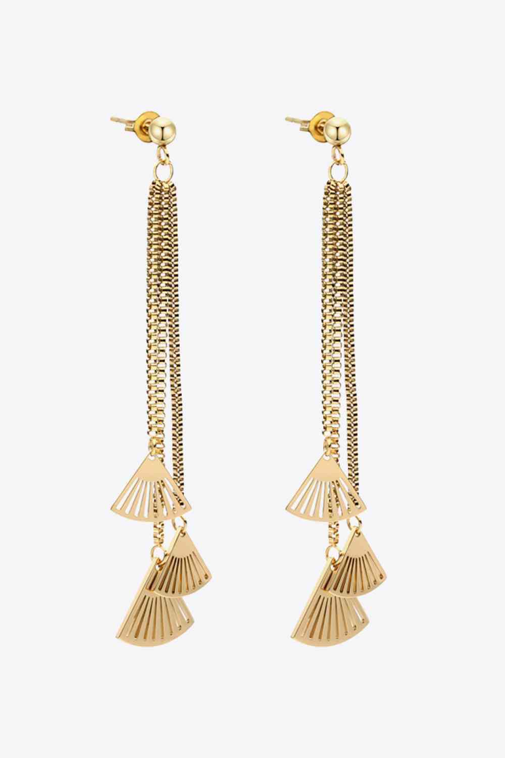 Emily Gold Fringe Earrings - Que Joyitas