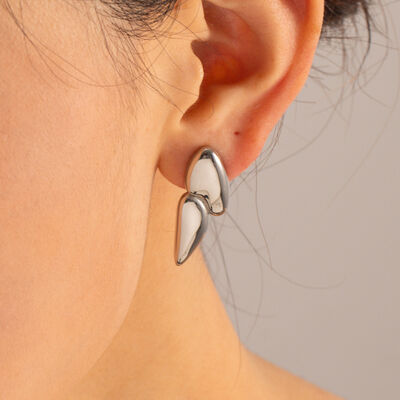 Double Bold Drop Earrings - Que Joyitas