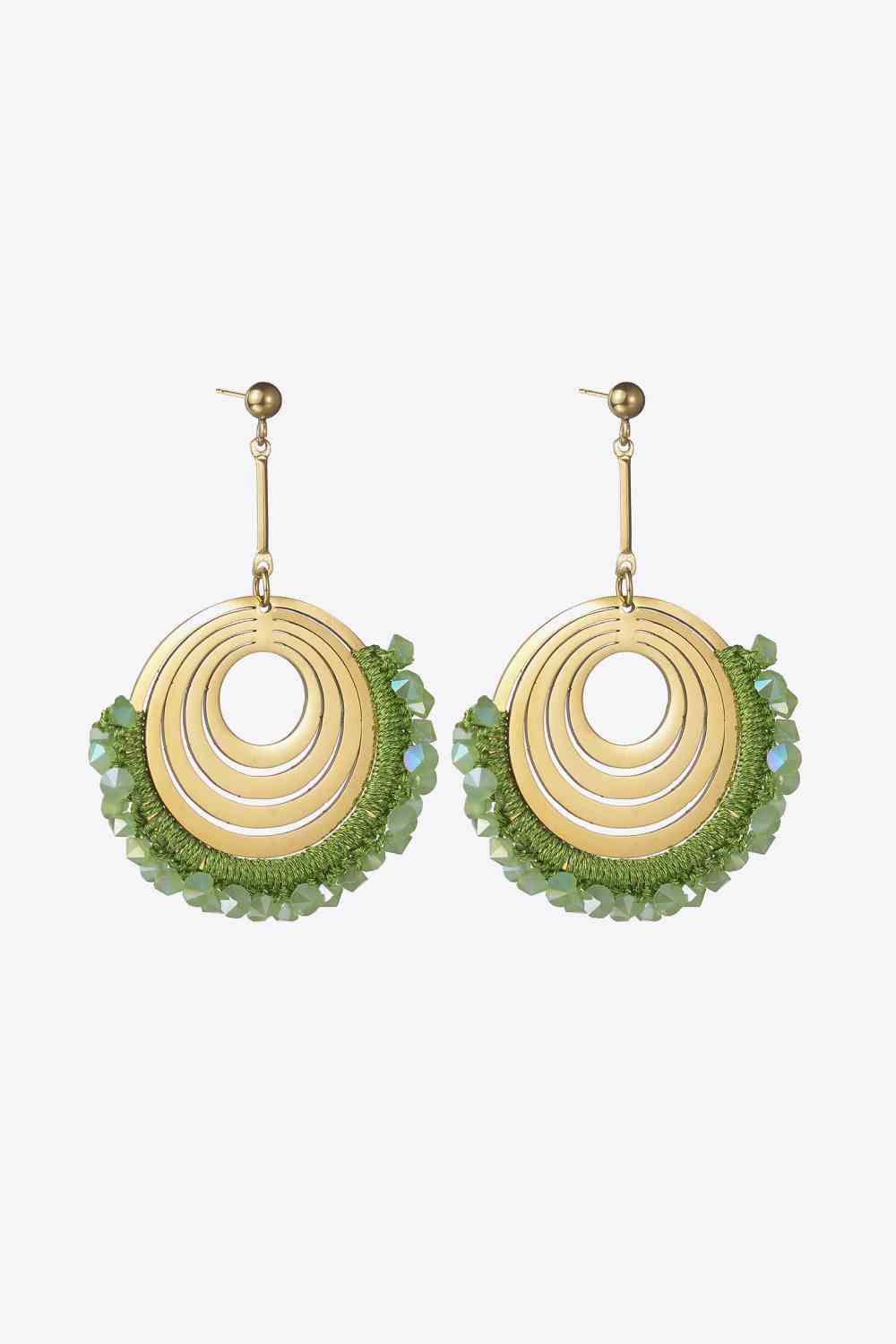 Timeless Beaded Drop Studs Earrings - Que Joyitas