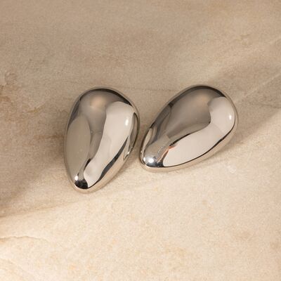 Teardrop Stud Earrings Stainless Steel