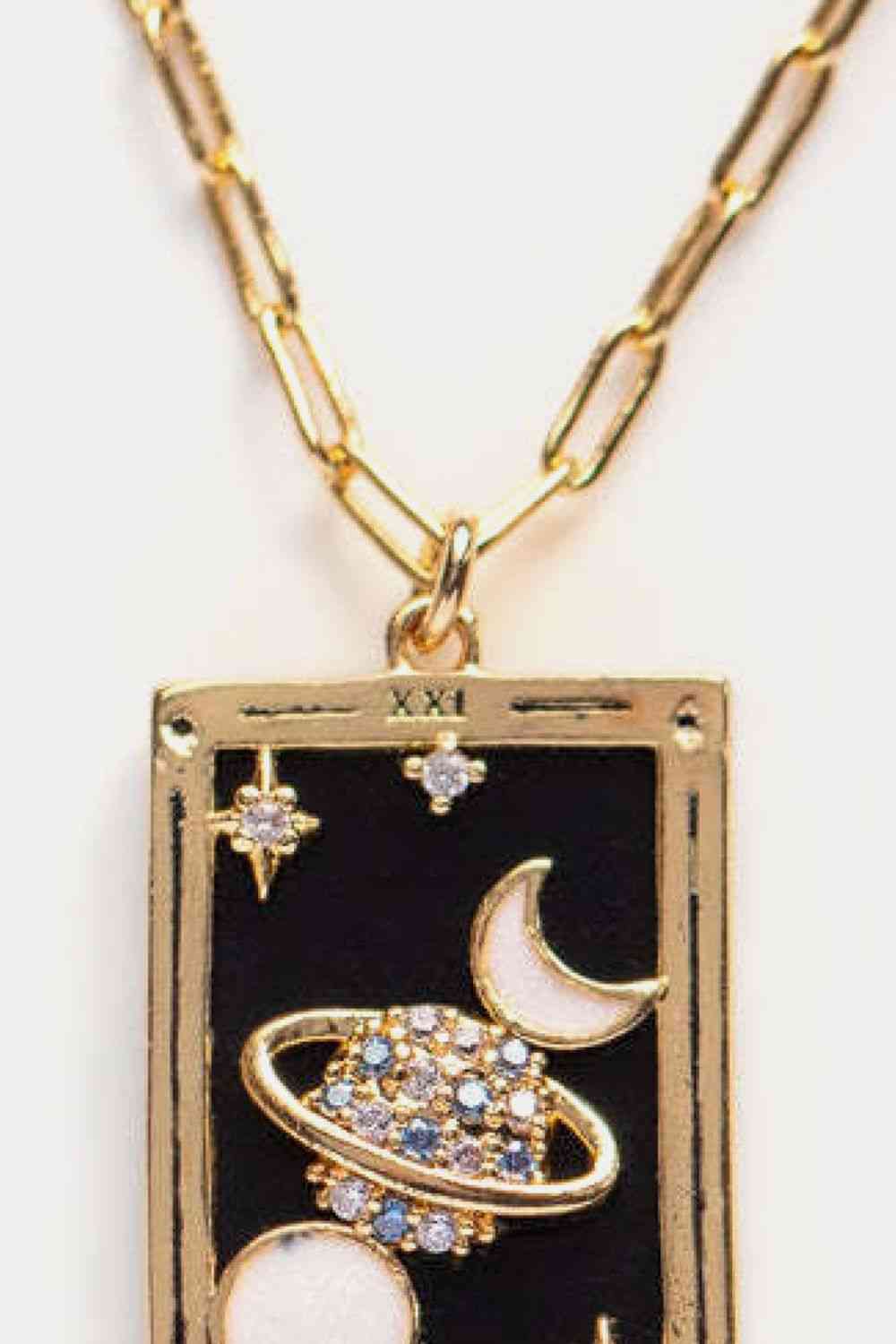 Tarot Card Lover Necklace - Que Joyitas